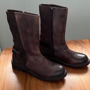 Vintage Foundry Brown & Suede Leather Boots